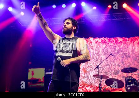 Derbyshire, England, 9. August 2025. Undeath spielt auf der Sophie Lancaster Stage am Bloodstock Open Air 2025 in Derbyshire. Quelle: Izzy Clayton/Alamy Live News Stockfoto