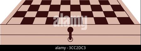 Symbol für geschlossene Schachbrettschachteln im Vektor-Minimal-Stil für Spieldesigns Stock Vektor