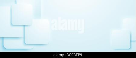 Weiche, mehrschichtige Rechtecke in pastellblauen Tönen schaffen einen beruhigenden abstrakten Hintergrund mit Tiefe und dezentem Schattierungseffekt. Stock Vektor