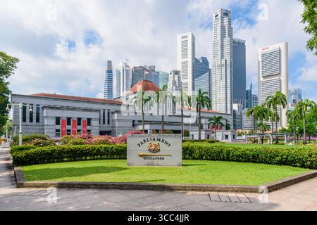 Das Parlament in den Civic District von Singapur Stockfoto