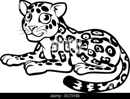 Jaguar Leopard Gepard Cartoon Safari Tier Stock Vektor