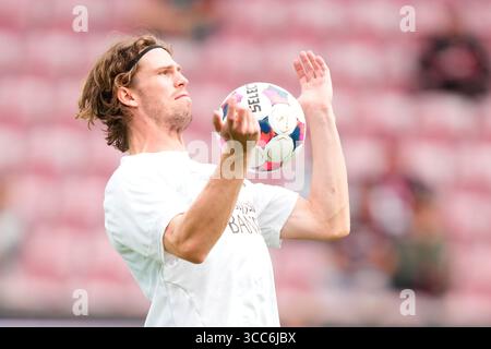 Herning, Dänemark. August 2025. Superligakampen mellem FC Midtjylland og FC Fredericia paa MCH Arena i Herning soendag den 10. august 2025. Quelle: Ritzau/Alamy Live News Stockfoto