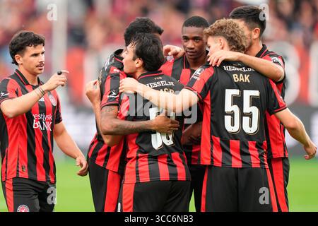 Herning, Dänemark. August 2025. Superligakampen mellem FC Midtjylland og FC Fredericia paa MCH Arena i Herning soendag den 10. august 2025. Quelle: Ritzau/Alamy Live News Stockfoto