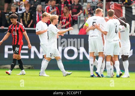 Herning, Dänemark. August 2025. Superligakampen mellem FC Midtjylland og FC Fredericia paa MCH Arena i Herning soendag den 10. august 2025. Quelle: Ritzau/Alamy Live News Stockfoto
