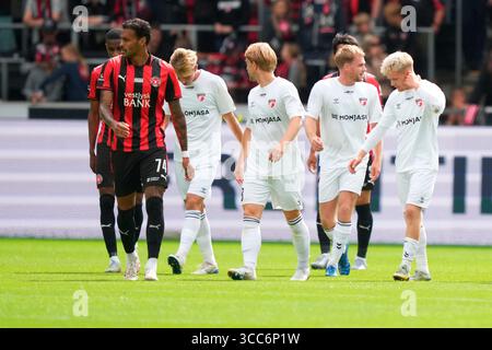 Herning, Dänemark. August 2025. Superligakampen mellem FC Midtjylland og FC Fredericia paa MCH Arena i Herning soendag den 10. august 2025. Quelle: Ritzau/Alamy Live News Stockfoto