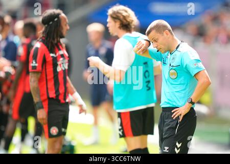 Herning, Dänemark. August 2025. Superligakampen mellem FC Midtjylland og FC Fredericia paa MCH Arena i Herning soendag den 10. august 2025. Quelle: Ritzau/Alamy Live News Stockfoto