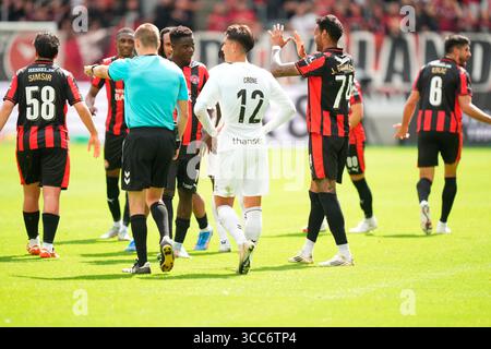 Herning, Dänemark. August 2025. Superligakampen mellem FC Midtjylland og FC Fredericia paa MCH Arena i Herning soendag den 10. august 2025. Quelle: Ritzau/Alamy Live News Stockfoto