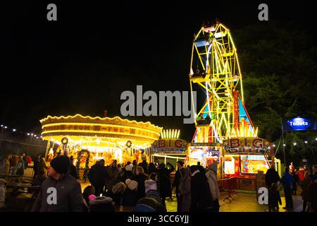 Windsor Great Park weihnachtsbeleuchtung Windsor Great Park beleuchtet Stockfoto