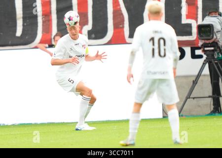 Herning, Dänemark. August 2025. Superligakampen mellem FC Midtjylland og FC Fredericia paa MCH Arena i Herning soendag den 10. august 2025. Quelle: Ritzau/Alamy Live News Stockfoto