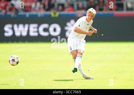 Herning, Dänemark. August 2025. Superligakampen mellem FC Midtjylland og FC Fredericia paa MCH Arena i Herning soendag den 10. august 2025. Quelle: Ritzau/Alamy Live News Stockfoto