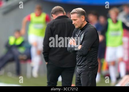 Herning, Dänemark. August 2025. Superligakampen mellem FC Midtjylland og FC Fredericia paa MCH Arena i Herning soendag den 10. august 2025. Quelle: Ritzau/Alamy Live News Stockfoto