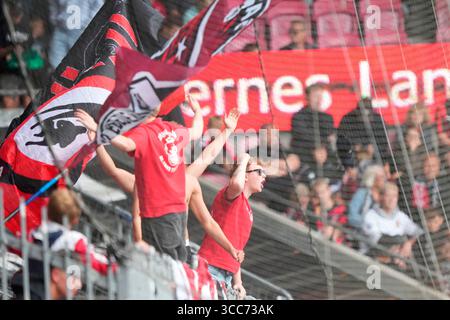 Herning, Dänemark. August 2025. Superligakampen mellem FC Midtjylland og FC Fredericia paa MCH Arena i Herning soendag den 10. august 2025. Quelle: Ritzau/Alamy Live News Stockfoto