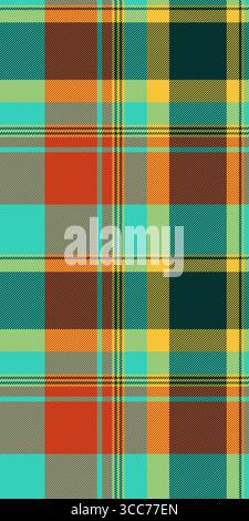 Collage-Check-Karomuster-Stoff, Identitätsmuster Hintergrund Vektor. Blaues Textil-Schottenmuster nahtlos in Petrol und dunklen Farben. Stock Vektor