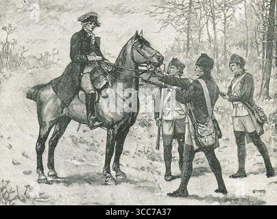 Die Verhaftung von Major John André im September 1780. Er verschworen sich mit Benedikt Arnold während des Amerikanischen Unabhängigkeitskrieges Stockfoto