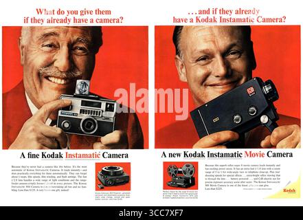1966 Kodak Instamatic Camera & Movie Camera Stockfoto