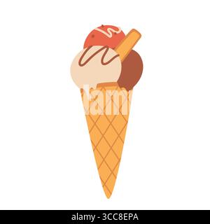Eiskegel-Vektor-Illustration Stock Vektor