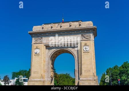 Arcul de Triumf (Triumphbogen) in Bukarest, Rumänien Stockfoto