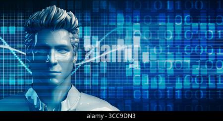 Geschäftsmann Aus Dem Nahen Osten Mit Data Analytics Technology Konzept Hintergrund Stockfoto