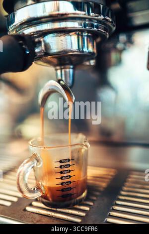 Espresso mit Crema Stockfoto