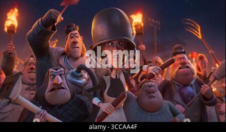 Stich Head ist ein Film von Steve Hudson aus dem Jahr 2025. Es folgt Stitch Head, einer kleinen Kreatur, die von einem verrückten Professor in einer Burg geweckt wurde, um die anderen Kreationen des Professors vor den Bürgern der Grubber-Nubbin zu schützen. Stockfoto