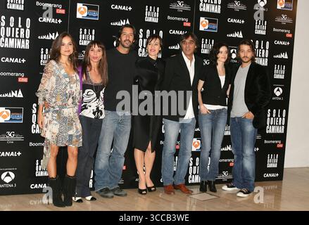 Pilar Lopez de Ayala, Victoria Abril, Ariadna Gil, Elena Anaya, Jose Maria Yazpik und Diego Luna beim Fotogespräch für „Solo Quiero Caminar“ in Madrid - 30. Oktober 2008 Stockfoto