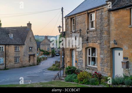 Am frühen Morgen in Guiting Power, Cotswolds, Gloucestershire, England Stockfoto