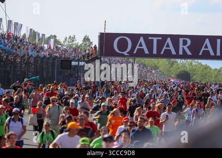 21. Juli 2023, Budapest, Rieti, Ungarn: Fans..während des RENNENS, Sonntag, 23. Juli, FORMEL 1 QATAR AIRWAYS GRAND PRIX 2023 von UNGARN - 21. Juli bis 23. Juli 2023 Hungaroring, Budapest, Ungarn (Kreditbild: © Alessio de Marco/ZUMA Press Wire) Stockfoto