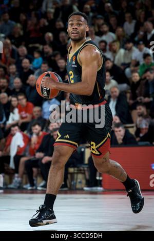 30. November 2023, Monaco, Monaco: ALS Monaco #2 wird Jaron Blossomgame während des Spiels der Turkish Airlines Euroleague Runde 11 zwischen AS Monaco und Olympiacos Piräus in der Gaston Medecin Halle in Monaco gesehen. Endpunktzahl; AS Monaco 85: 77 Olympiakos. (Kreditbild: © Laurent Coust/SOPA Images via ZUMA Press Wire) Stockfoto