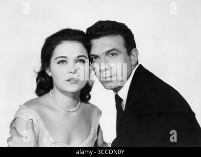 USA: Joan Blackman, Anthony Franciosa, am Set des Films, „Karriere“, Paramount Pictures, 1959 (Credit Image: © JT Vintage/Glasshouse Via ZUMA Press Wire) Stockfoto