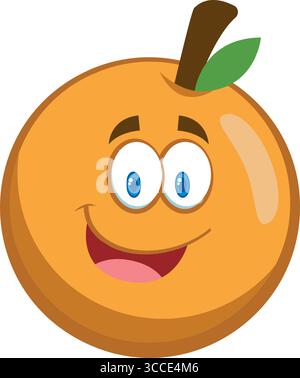 Isolierter glücklicher, süßer, oranger Charakter Vektor Stock Vektor