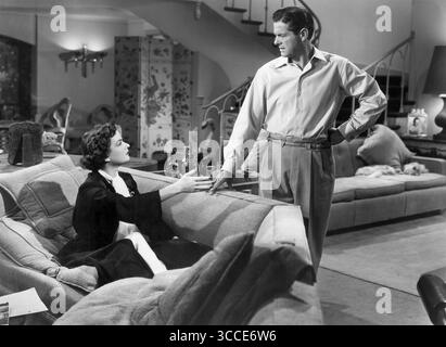 USA: Joan Bennett, Robert Cummings, am Set des Films, „for Heaven's Sake“, 20th Century-Fox, 1950 (Bild: © JT Vintage/Glasshouse Via ZUMA Press Wire) Stockfoto