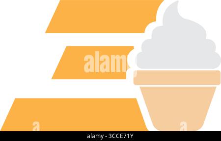 Ice Cream Fast-Logo. Vektor Stock Vektor