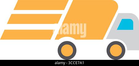 Symbol für Lastwagen mit Geschwindigkeitsregelung. Vektor Stock Vektor