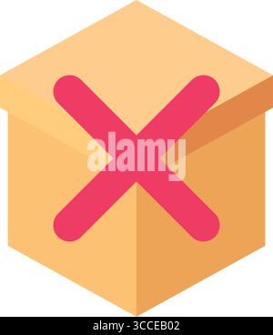 Symbol für abgebrochenes Paket. Vektor Stock Vektor