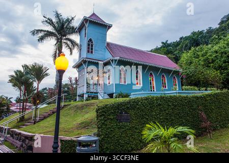 23. November 2008, Panama-Stadt, Panama-Provinz, Panama: Eine rekonstruierte Kirche afro-antillen Ursprungs in Mi Pueblito in Panama-Stadt. Afro-antillen Arbeiter wurden aus Westindien gebracht, um am Bau des Panamakanals zu arbeiten. Diese Kirche ist typisch für den Stil, der in ihren Gemeinden in Panama in den frühen 1900er Jahren existierte Mi Pueblito, Panama-Stadt. (Kreditbild: © Jon G. Fuller / Vwpics/VW Pics via ZUMA Press Wire) Stockfoto
