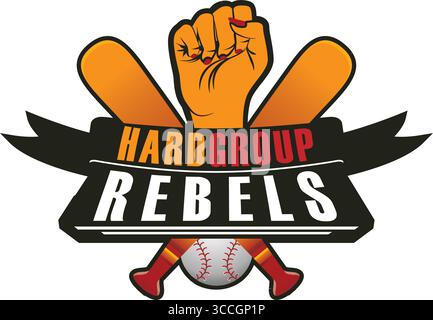 Logo des Baseball-Teams für Frauen Stock Vektor