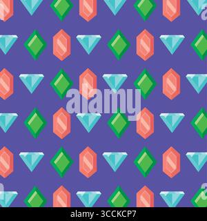 Buntes Edelsteinmuster. Vektor Stock Vektor