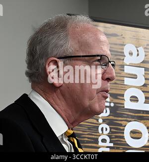 19. Januar 2024, Emporia, Kansas, USA: US-Senator Jerry Moran (R-KS) hält Hauptredner bei der Eröffnung des neuen Cybersecurity Research and Outreach Centers an der Emporia State University (Credit Image: © Mark Reinstein/ZUMA Press Wire) Stockfoto