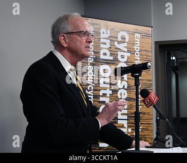 19. Januar 2024, Emporia, Kansas, USA: US-Senator Jerry Moran (R-KS) hält Hauptredner bei der Eröffnung des neuen Cybersecurity Research and Outreach Centers an der Emporia State University (Credit Image: © Mark Reinstein/ZUMA Press Wire) Stockfoto