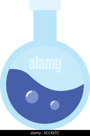 Blaue Rundflasche. Vektor Stock Vektor