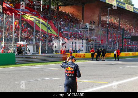 Juli 2023, Monza, MB, Italien: Max Verstappen (NED) Redbull Racing RB19..während der Qualifikation am Samstag, 2. September 2023 FORMEL 1 PIRELLI GRAN PREMIO dÂ€™ITALIA 2023 - 1. September bis 3. September Monza, MB, ITALIEN (Kreditbild: © Alessio de Marco/ZUMA Press Wire) Stockfoto
