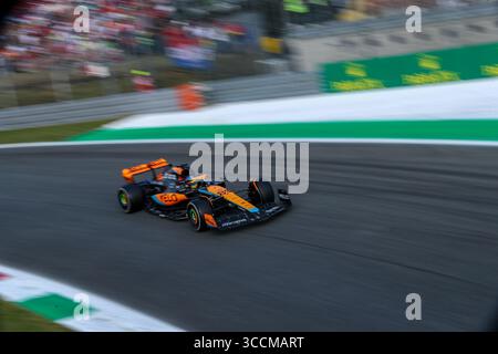 Juli 2023, Monza, MB, Italien: Oscar Piastri (aus) McLaren F1-Team..während der Qualifikation am Samstag, 2. September 2023 FORMEL 1 PIRELLI GRAN PREMIO dÂ€™ITALIA 2023 - 1. September bis 3. September Monza, MB, ITALIEN (Kreditbild: © Alessio de Marco/ZUMA Press Wire) Stockfoto