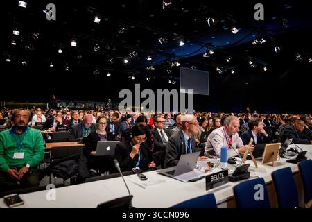 Dezember 2018 - Kattowitz, Polen - Plenarsaal von Mazowsze auf der COP24 Klimakonferenz der Vereinten Nationen in Kattowitz (Foto: © Sadak Souici/ZUMA Press Wire) Stockfoto