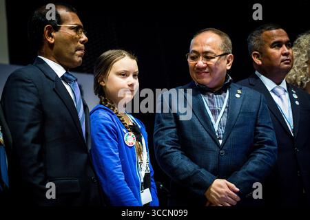 13. Dezember 2018: Kattowitz, Polen: Die 15-jährige schwedische Aktivistin Greta Thunberg auf einer cop24-Konferenz. (Bild: © Sadak Souici/ZUMA Press Wire) Stockfoto