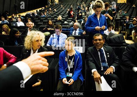 13. Dezember 2018: Kattowitz, Polen: Die 15-jährige schwedische Aktivistin Greta Thunberg auf einer cop24-Konferenz. (Bild: © Sadak Souici/ZUMA Press Wire) Stockfoto