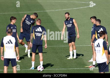 18. August 2023, VALDEBAS, MADRID, SPANIEN: Nacho Fernandez während des Trainings-Tages von Real Madrid am 18. August 2023 in Valdebebas, Madrid, Spanien. (Kreditbild: © Oscar J. Barroso/AFP7 via ZUMA Press Wire) Stockfoto