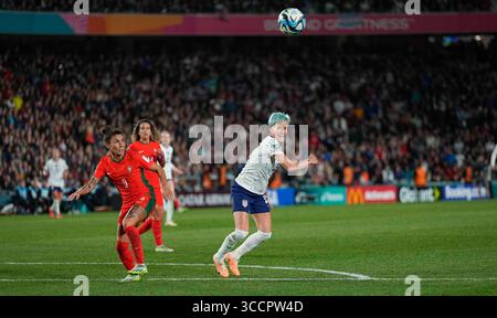 1. August 2023: Megan Rapinoe (USA) kontrolliert den Ball während eines Spiels , AT , . Kim Price/CSM (Kreditbild: © Kim Price/CSM via ZUMA Press Wire) Stockfoto