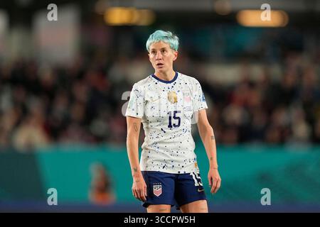 1. August 2023: Megan Rapinoe (USA) schaut während eines Spiels zu, bei , , . Kim Price/CSM (Kreditbild: © Kim Price/CSM via ZUMA Press Wire) Stockfoto
