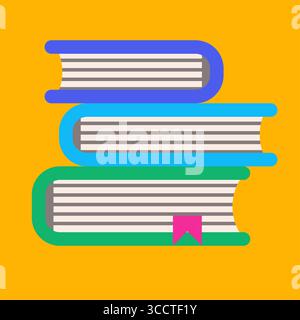 Stack Schulbücher Illustration Stock Vektor