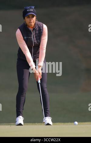 22. Oktober 2022, WONJU, GAMGWON, SÜDKOREA: 22. Oktober 2022-Wonju, Südkorea-Paula Reto von Südafrika auf dem 7. Green während einer BMW LADIES CHAMPIONSHIP 2022 Runde 3 im Oak Valley Golf Club in Wonju, Südkorea. (Bild: © Ryu Seung-Il/ZUMA Press Wire) Stockfoto